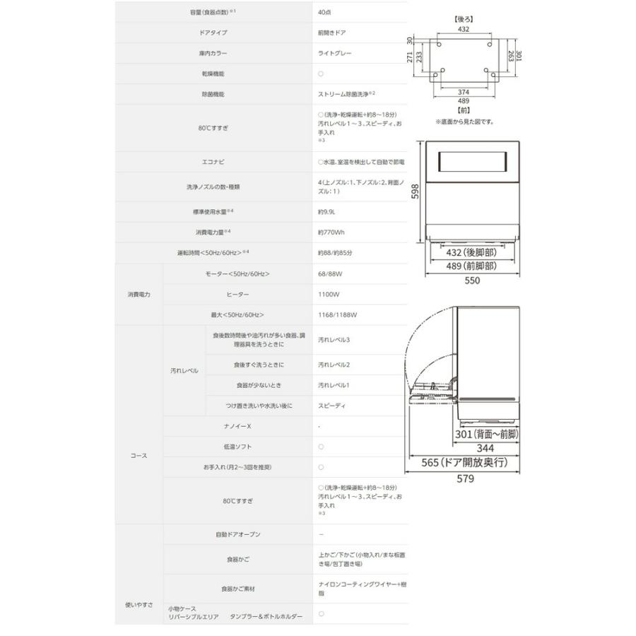 Panasonic（パナソニック） 食器洗い機 レギュラータイプ 卓上型