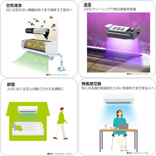 TOSHIBA（東芝） 大清快 U-DZシリーズ ルームエアコン 冷房/暖房：6畳