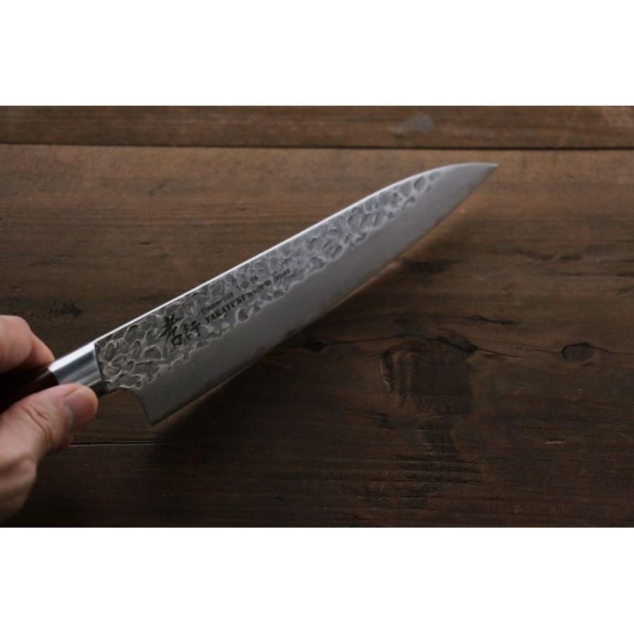 堺 孝行 VG10 33層 ダマスカス 牛刀包丁 180mm マホガニー柄 : 清助