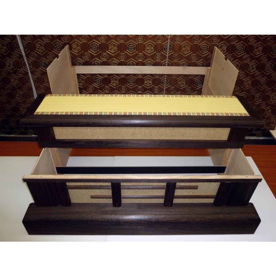 ひなまつり☆飾り台単品☆35号3段 組み立て式 焼桐 畳付飾台(横幅