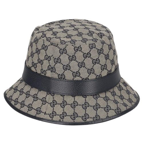 GUCCI（グッチ） ハット メンズ ダブルG付き GGキャンバス バケット