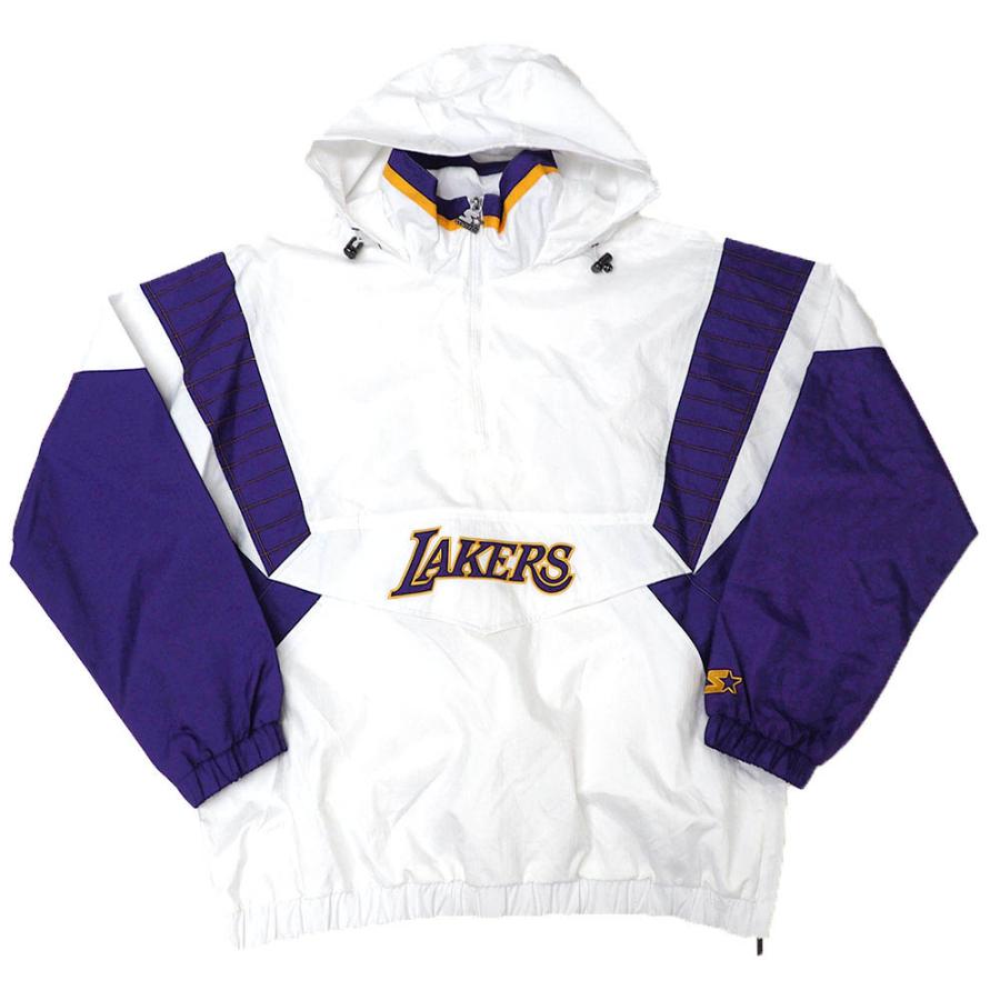 NBA レイカーズ ジャケット フード ハーフジップ プルオーバー