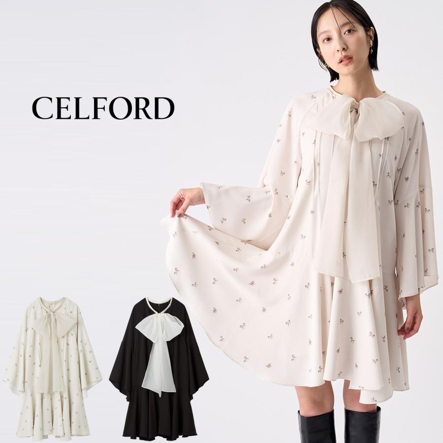 CELFORD（セルフォード） SALE50%OFF ビッグリボンフレアワンピース
