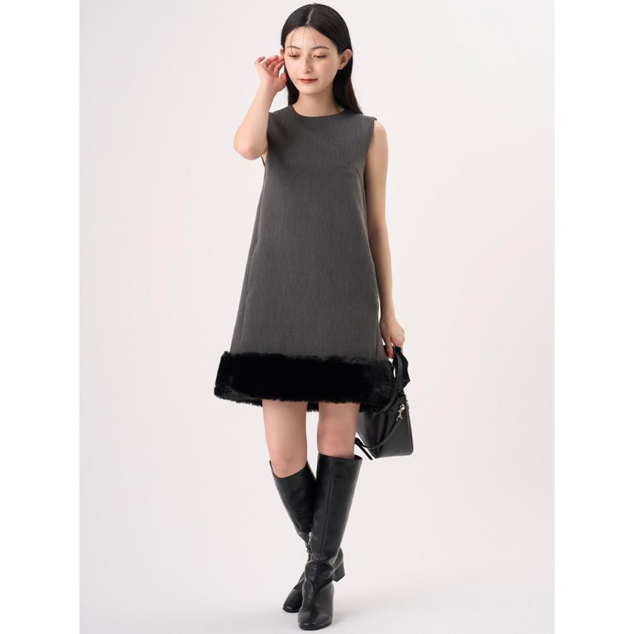 CELFORD（セルフォード） SALE50%OFF 裾ファーミニワンピース