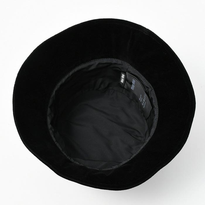 miu miu（ミュウミュウ） ロゴ ベルベットバケットハット 帽子