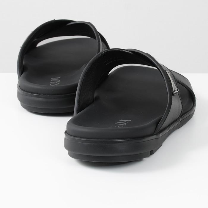 PRADA（プラダ） サンダル レザー クリスクロス スライドサンダル