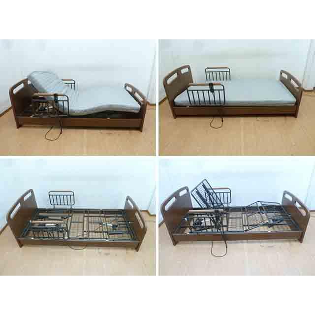 中古】ニトリ 2モーター 電動ベッド ライズ2 2M-F MBR W1100×D2150