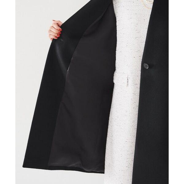 UNTITLED（アンタイトル） 【ゆったり/軽やか】カシミヤ混ノーカラー