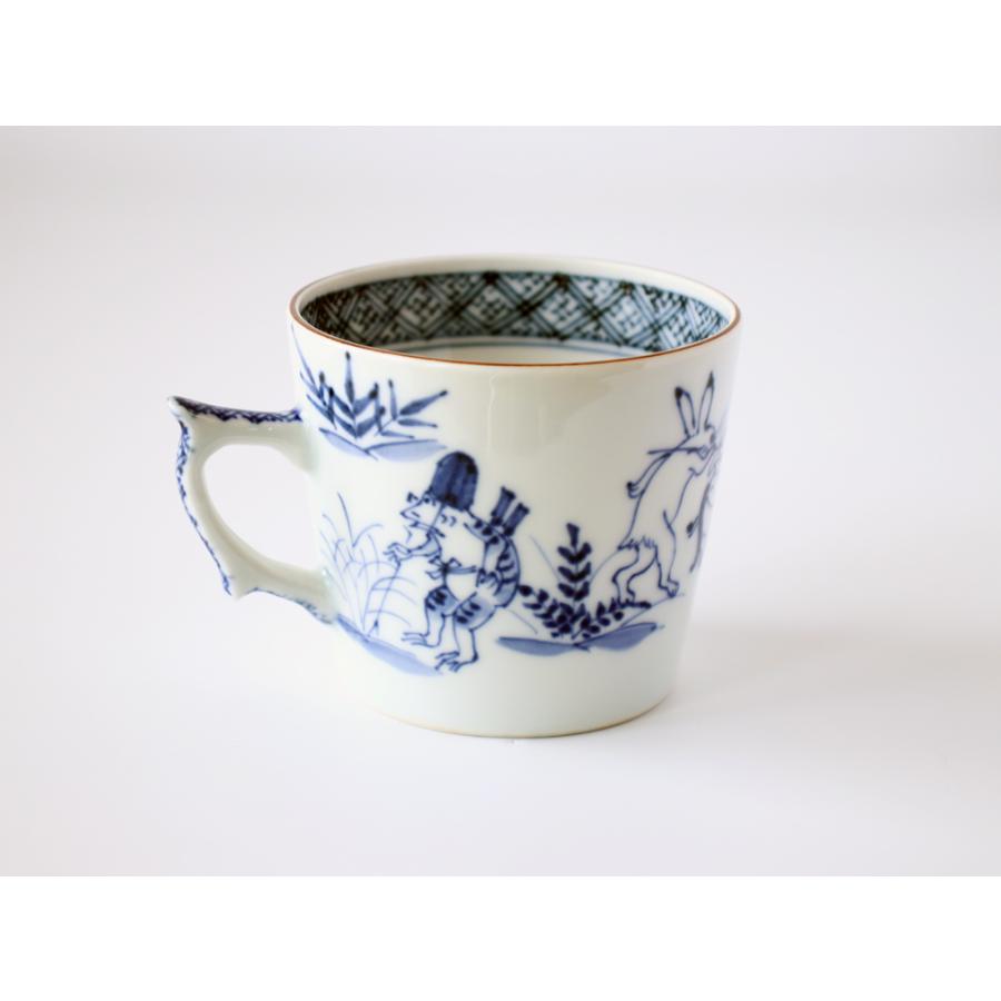 西川貞三郎商店 清水焼 マグカップ＆珈琲碗皿 セット 鳥獣戯画 京焼 染