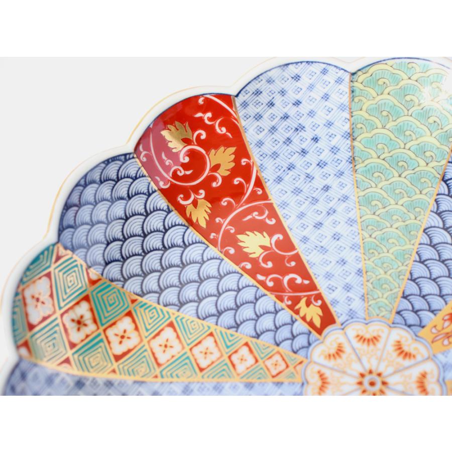 林九郎窯 古伊万里様式 菊割花地紋 プレート19cm 波佐見焼 6号 : 雑貨