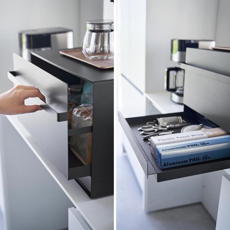 tower ブレッドケース タワー 引き出し型 2段 山崎実業 ホワイト