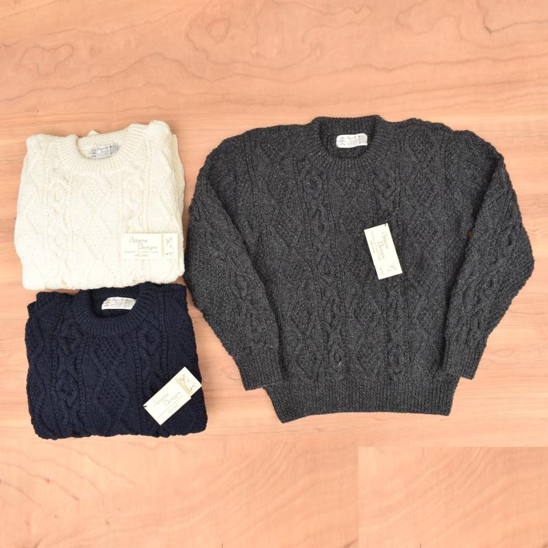 ATHENA DESIGNS(アテナデザイン)【MADE IN IRELAND】 ARAN SWEATER