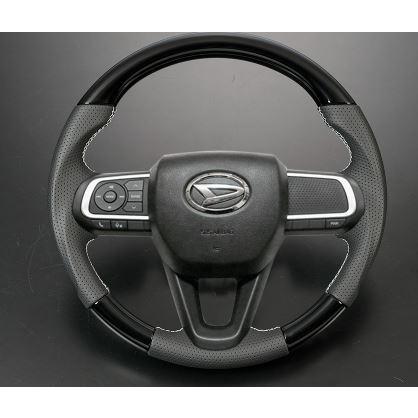 純正交換 コンビステアリング ブラックレザーガングリップ - S500P系