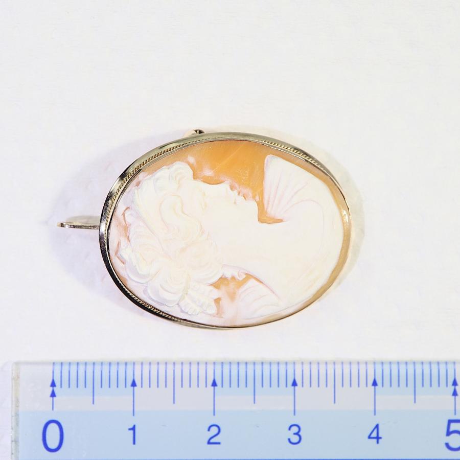 585(K14) カメオブローチ ペンダントトップ兼用 ネックレス 2WAY 中古