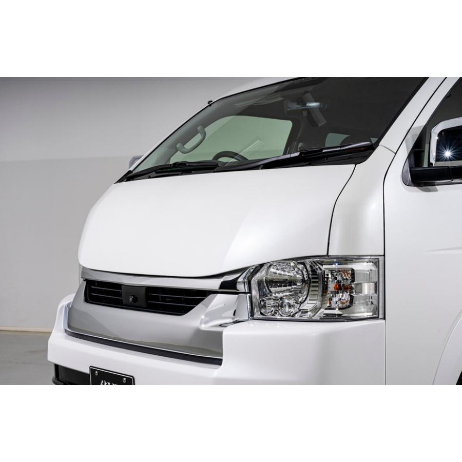 200系ハイエース4型〜7型ワイドボディ バッドフェイスボンネット未塗装