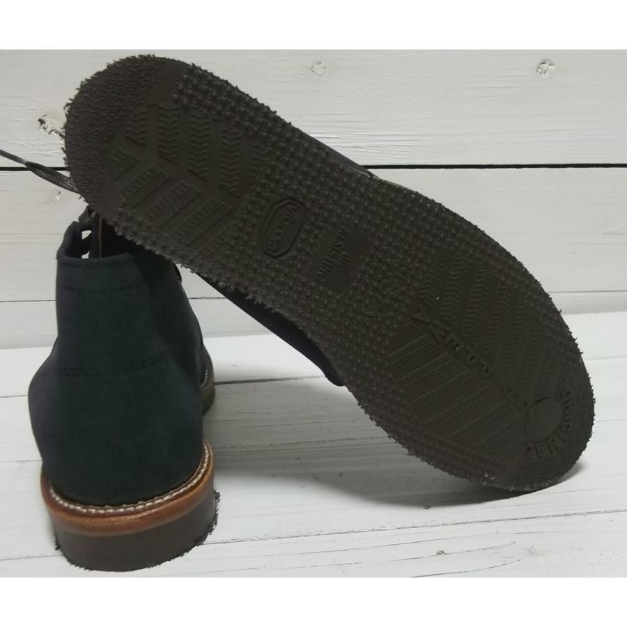 チペワ 本革製 レザー チャッカブーツ アメリカ製 スエード ネイビー