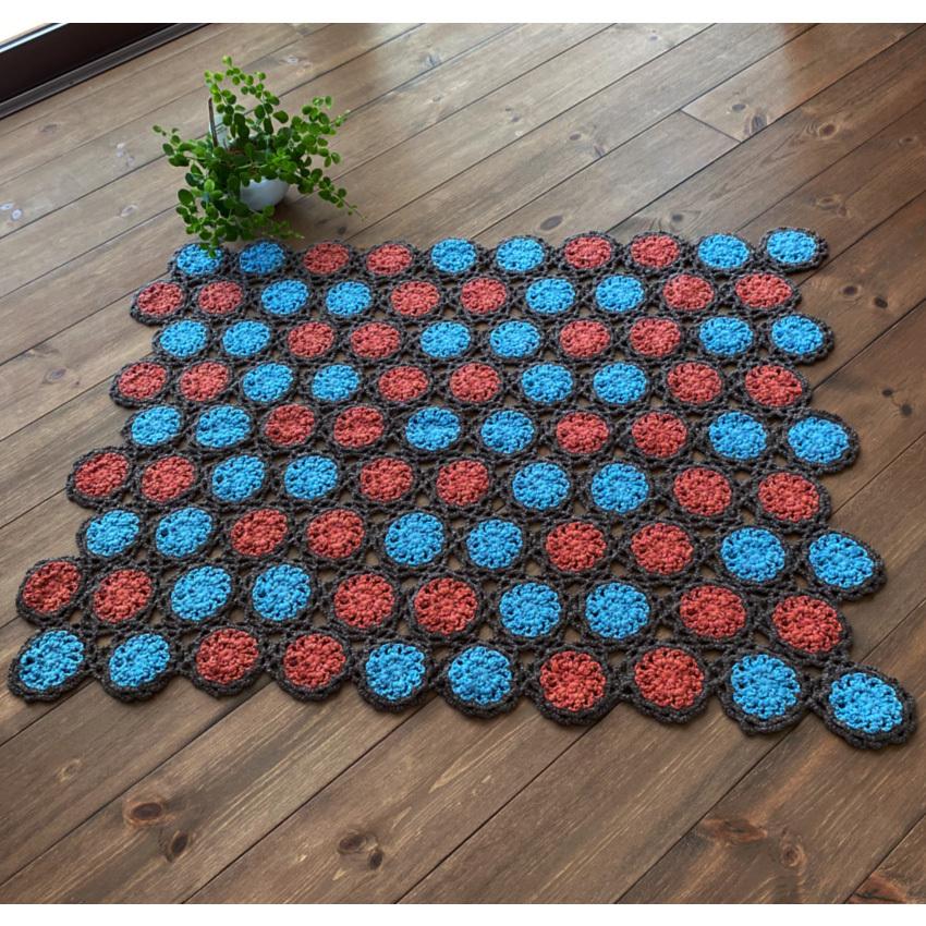 クラフトハートトーカイ 編み図 モチーフつなぎのブランケット H21-8