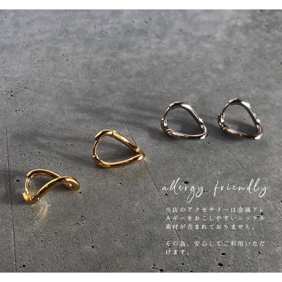 フープピアス ピアス 金属アレルギー ねじれ 大ぶり レディース