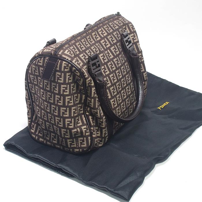 ◇ミウラ◇ フェンディ FENDI ズッキーノ ミニボストン ハンドバッグ