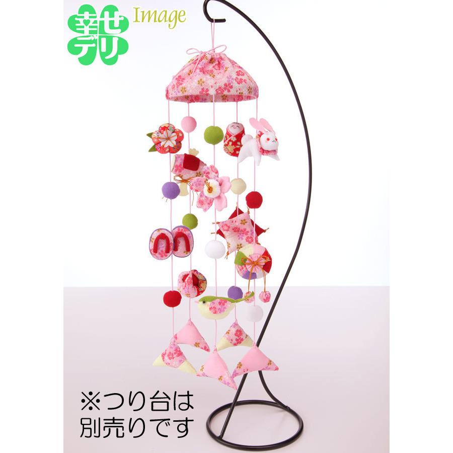 かわいい縁起物モチーフ 傘宝 つるし雛 5本飾り ピンク 手作りキット