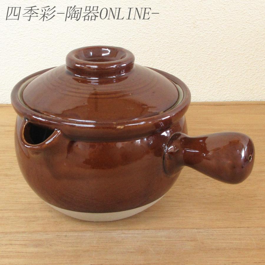 行平鍋 片手土鍋 6号 あめ釉 和食器 美濃焼 23y69226-581 : 四季彩