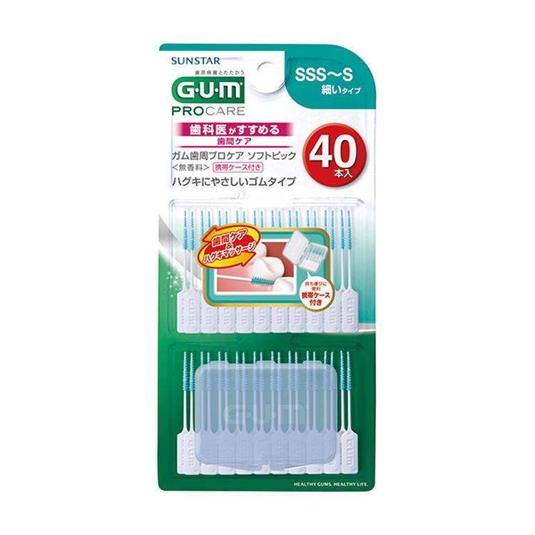 G・U・M ガム歯周プロケア ソフトピック SSS〜S（細いタイプ）40本入り