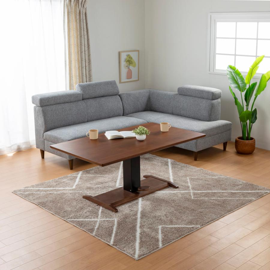 リビングダイニングチェア 片肘 2Pソファ ビュー（左） グレー