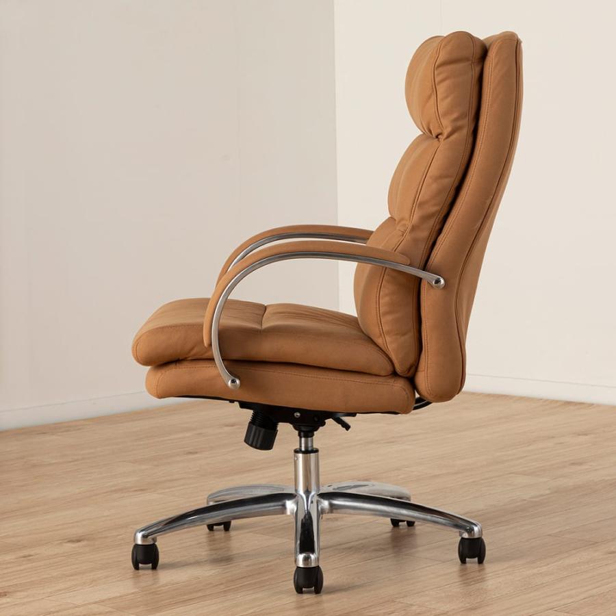 デスクチェア グラント LSF ロータイプ シルキーファイバー キャメル