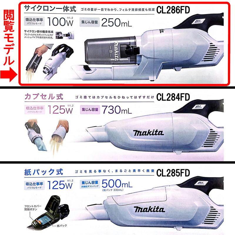 マキタ（makita） CL286FDZW クリーナー 18V 本体＋ BL1860B＋充電器