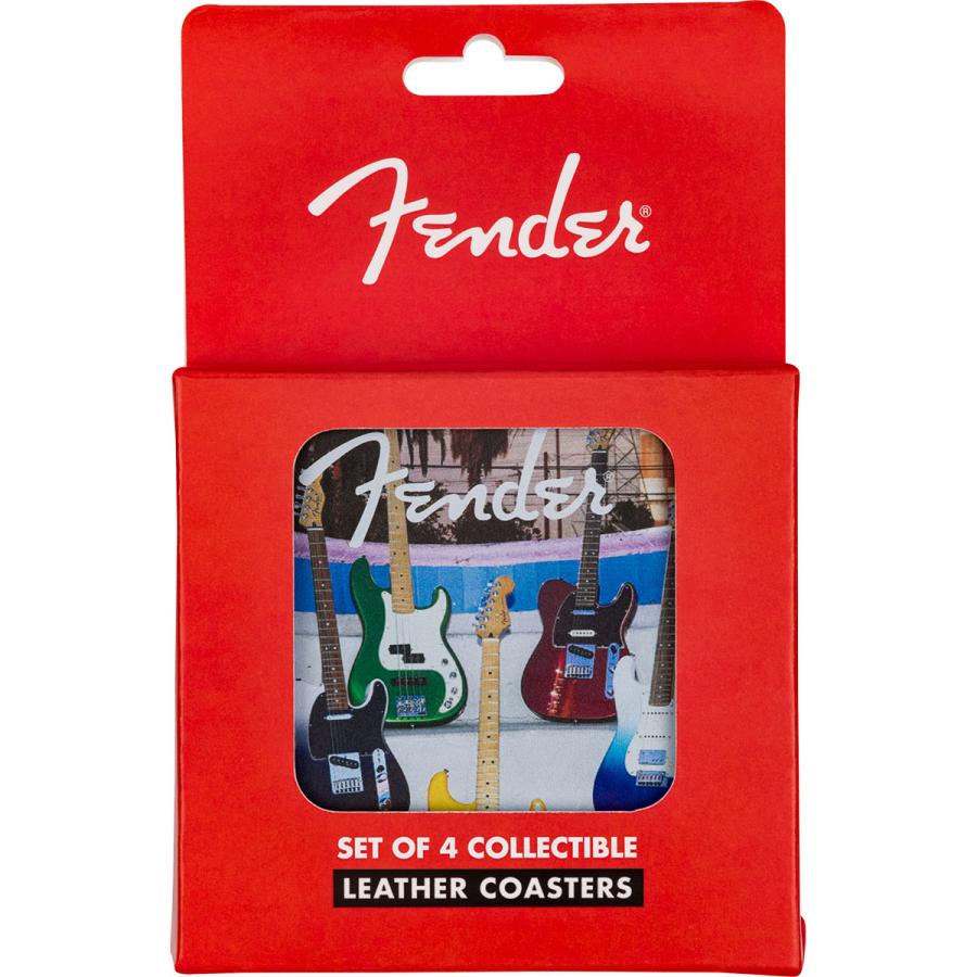 Fender（フェンダー） Guitars Coasters 4-Pack Multi-Color Leather