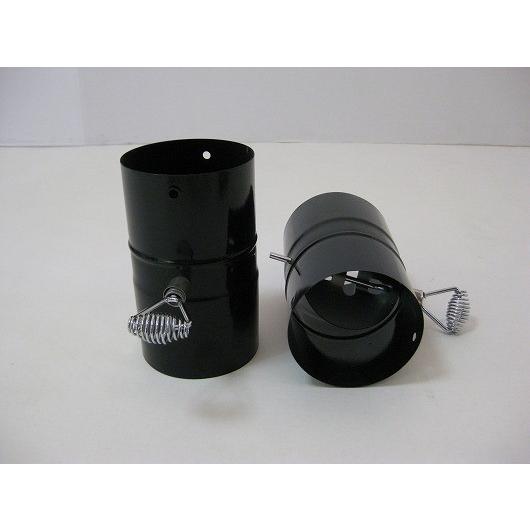 ホーロー煙突ブラック ダンパー 煙突径サイズ φ106mm : 薪