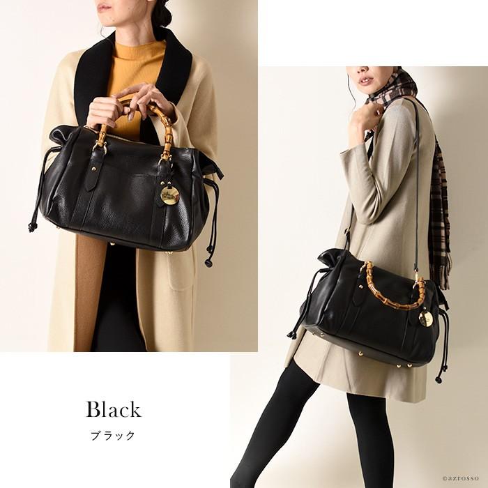 BEVINI（ベヴィニ） バンブー バッグ 黒 ブラック 2way ショルダー