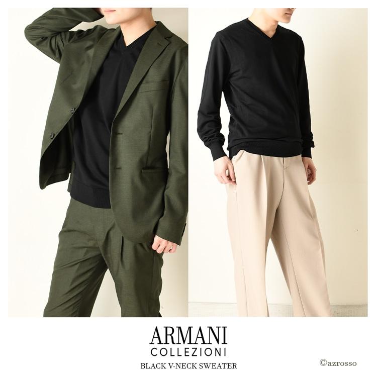 ARMANI COLLEZIONI アルマーニ ニット セーター メンズ vネック