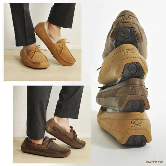 UGG（アグ） モカシン メンズ スリッポン ムートンシューズ スエード