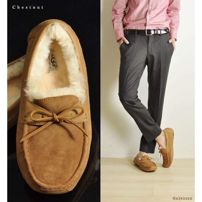 UGG（アグ） モカシン メンズ スリッポン ムートンシューズ スエード