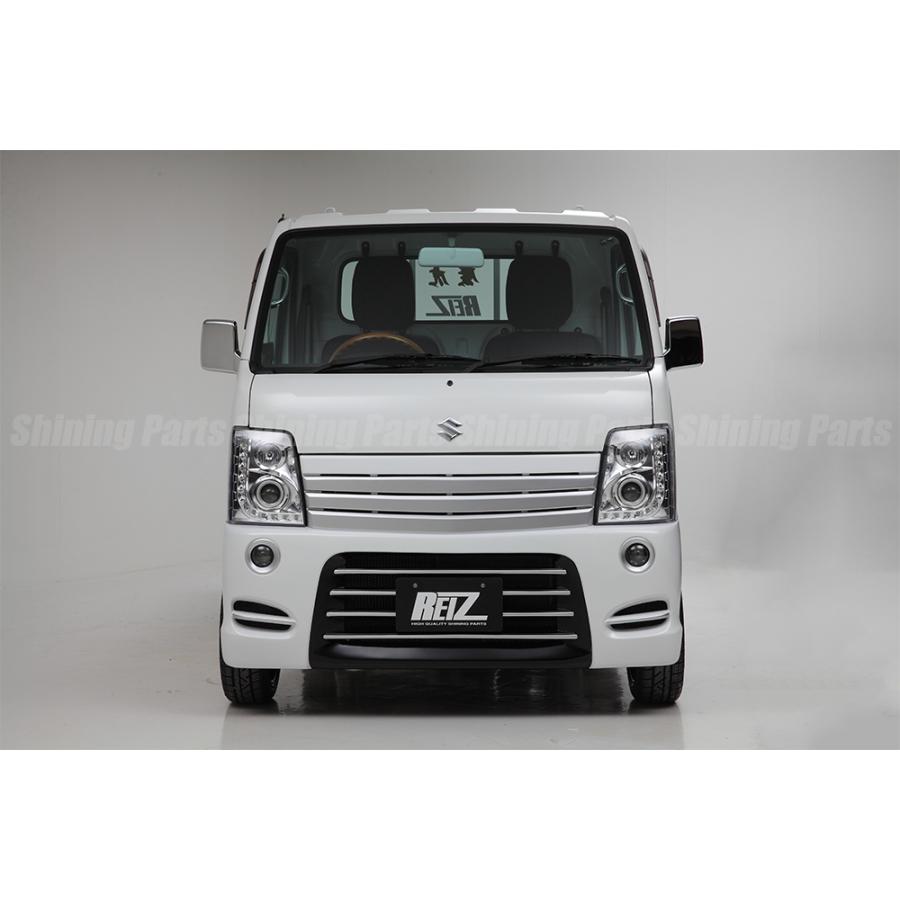 キャリイ REIZ DA63T/DA65T 3Dリング ヘッドライトユニット [クローム