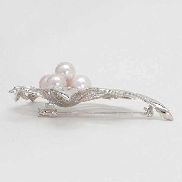 パール ブローチ フォーマル 真珠ブローチ コサージュ 本真珠 あこや