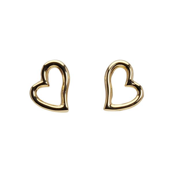 ハート ピアス k18 18k 18金 イエローゴールド スタッドピアス ハート