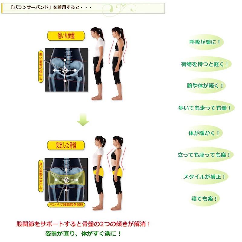 骨盤ベルト バランサーバンド ヘルスパワー 腰部 股関節 サポート 男女