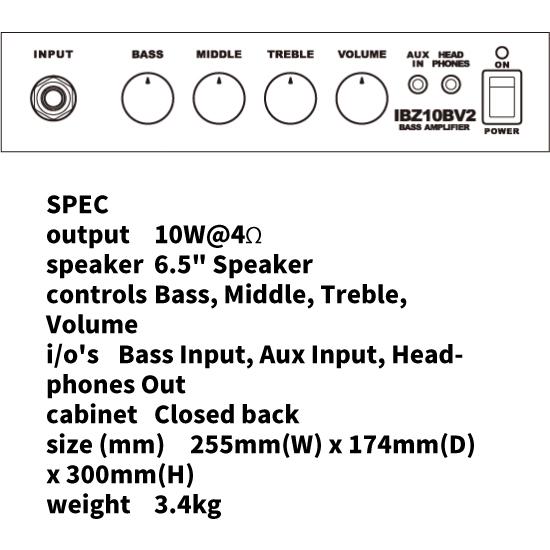Ibanez（アイバニーズ） IBZ10BV2 自宅練習用に最適！エレキベース