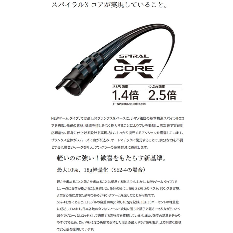 SHIMANO GAME Type J S64-3 ジギング スピニング SHIMANO GAME Type J