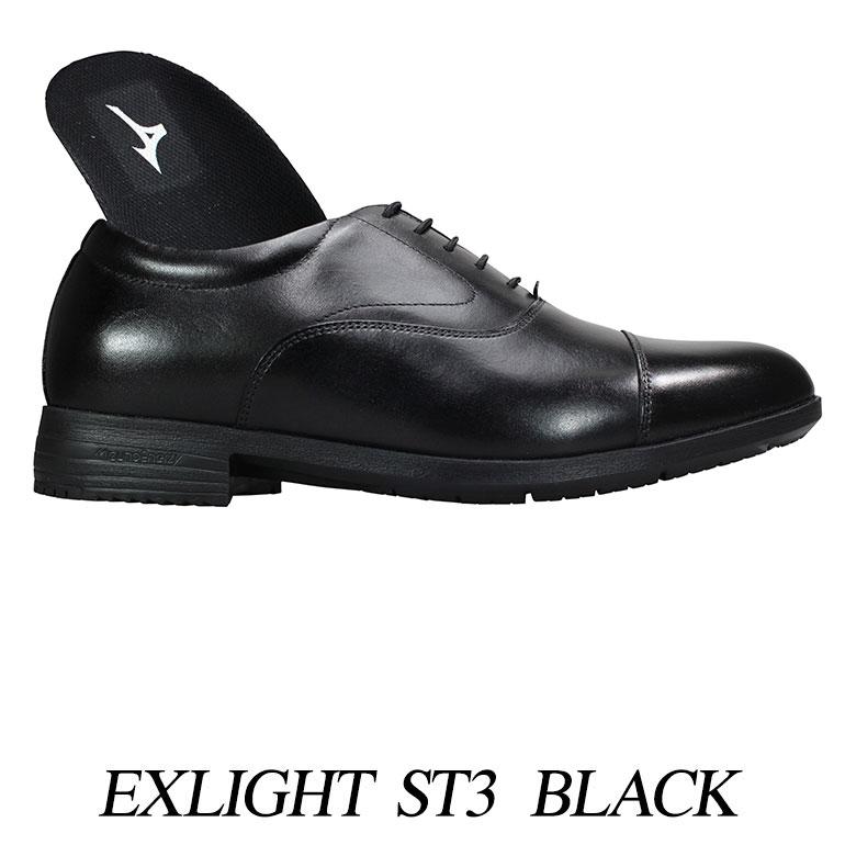 MIZUNO（ミズノ） ビジネスシューズ メンズ エクスライト ST3 ブラック