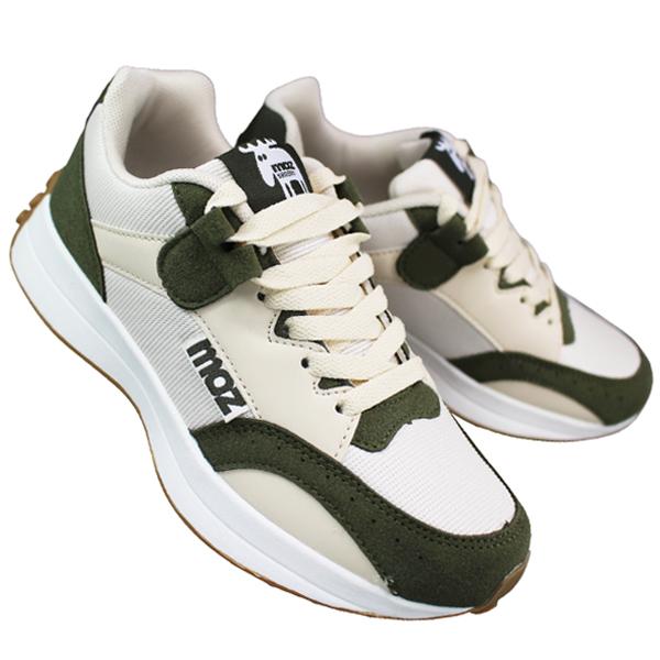 moz（モズ） スニーカー MZ6213 ブラック オレンジ カーキ 23cm〜24.5