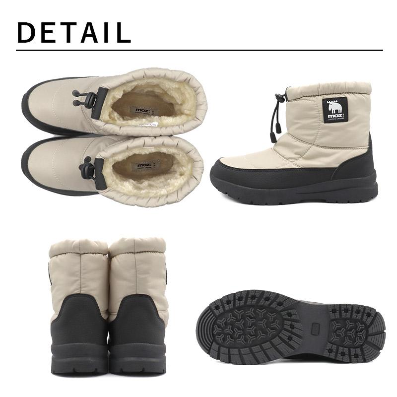 moz（モズ） ブーツ レディース ミドル ショート 防水 防滑 ムートン
