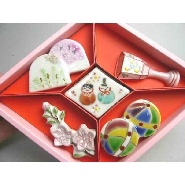 京焼 清水焼 京のひなまつり箸置きセット : 松韻堂 Yahoo!店 - 通販