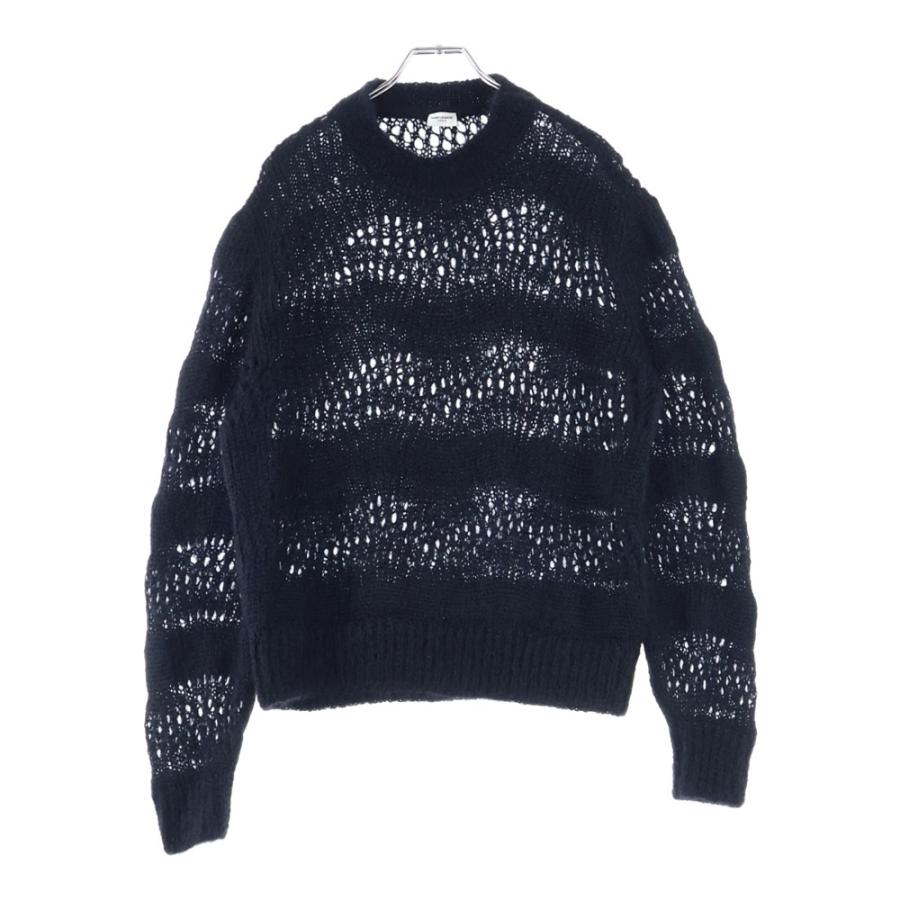 SAINT LAURENT PARIS サンローランパリ ラダーモヘア クルーネック