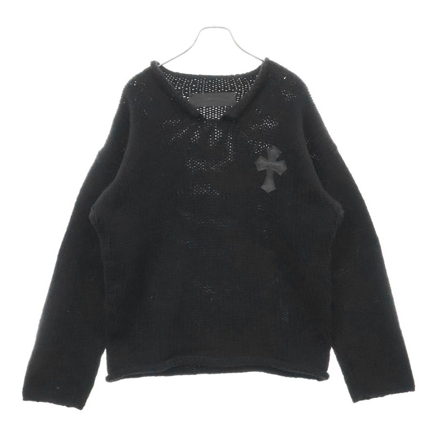 CHROME HEARTS（クロムハーツ） レザークロスパッチ ニット セーター