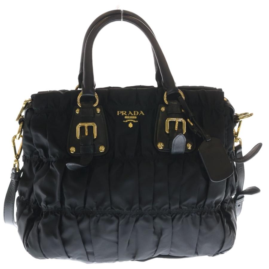 PRADA（プラダ） ギャザー 2WAYハンドバッグ ショルダーバッグ