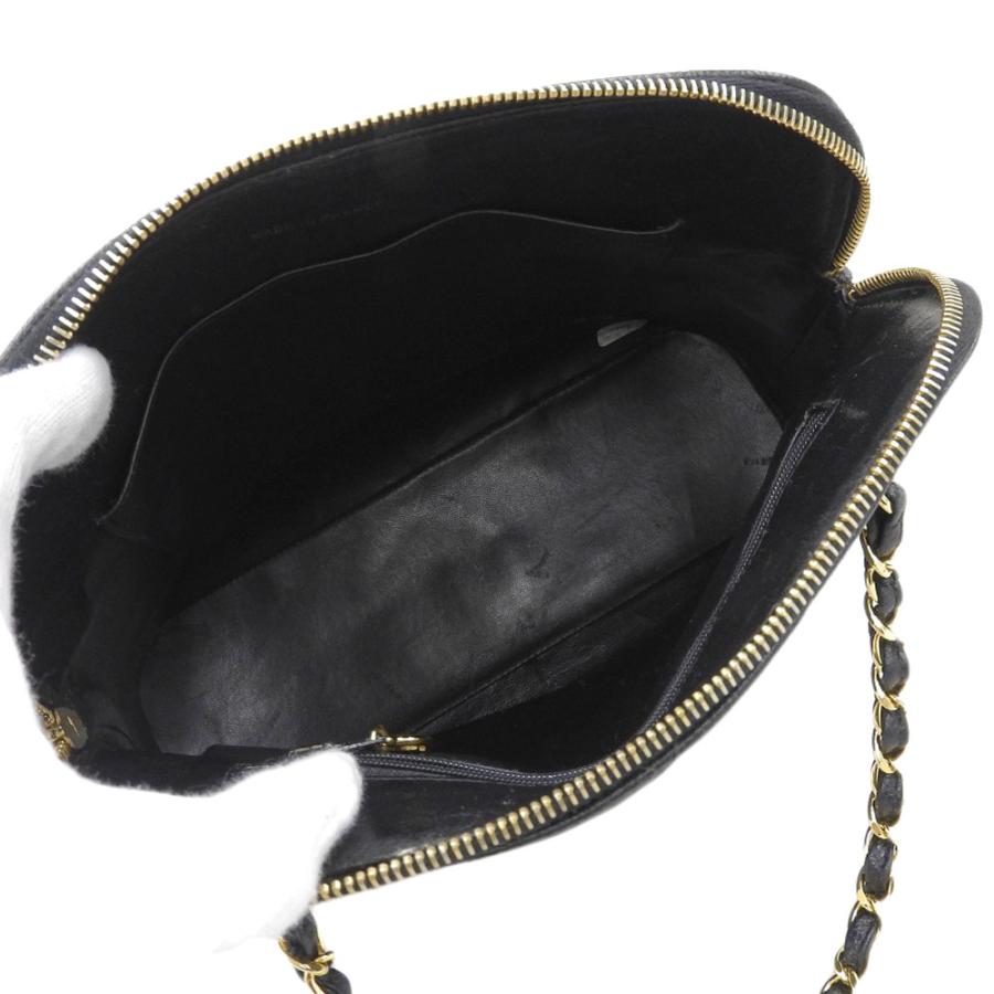 キャビアスキン シャネル CHANEL ロゴ チェーンショルダーバッグ