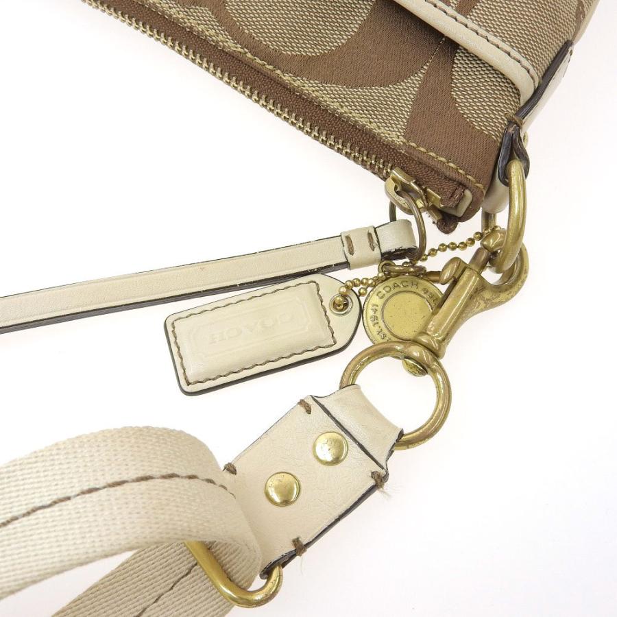 COACH（コーチ） シグネチャー ショルダーバッグ キャンバス ブラウン